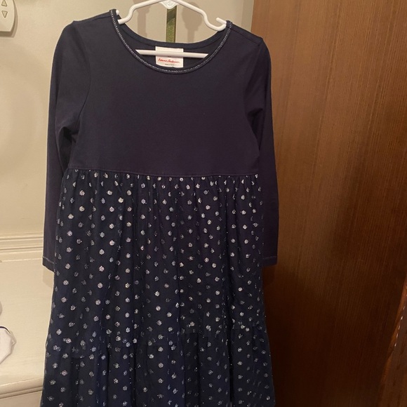 Hanna Andersson Navy and Silver Tulle Dot Twirl Dress - Picture 4 of 7